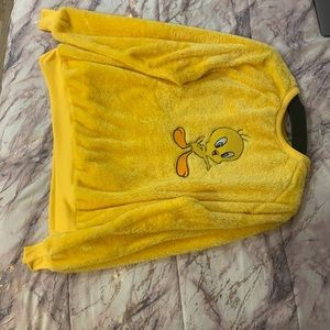 Looney Tunes Tweety Bird Yellow Fluffy Sweater